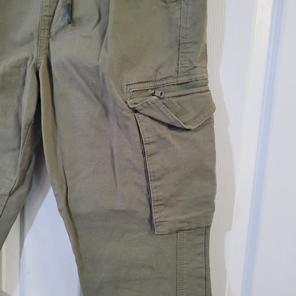 Men Size Medium Denim Co. Green Cuffed Cargo Pants - Picture 4 of 10